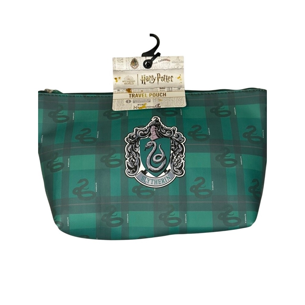 Harry Potter Slytherin Travel Pouch Cosmetic Makeup Bag Green Hogwarts NWT‎